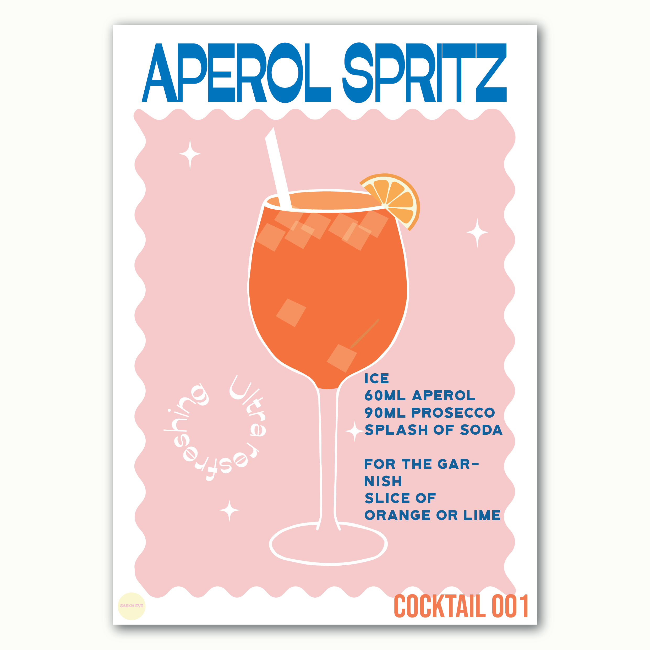 Aperol Spritz Cocktail Wall Art