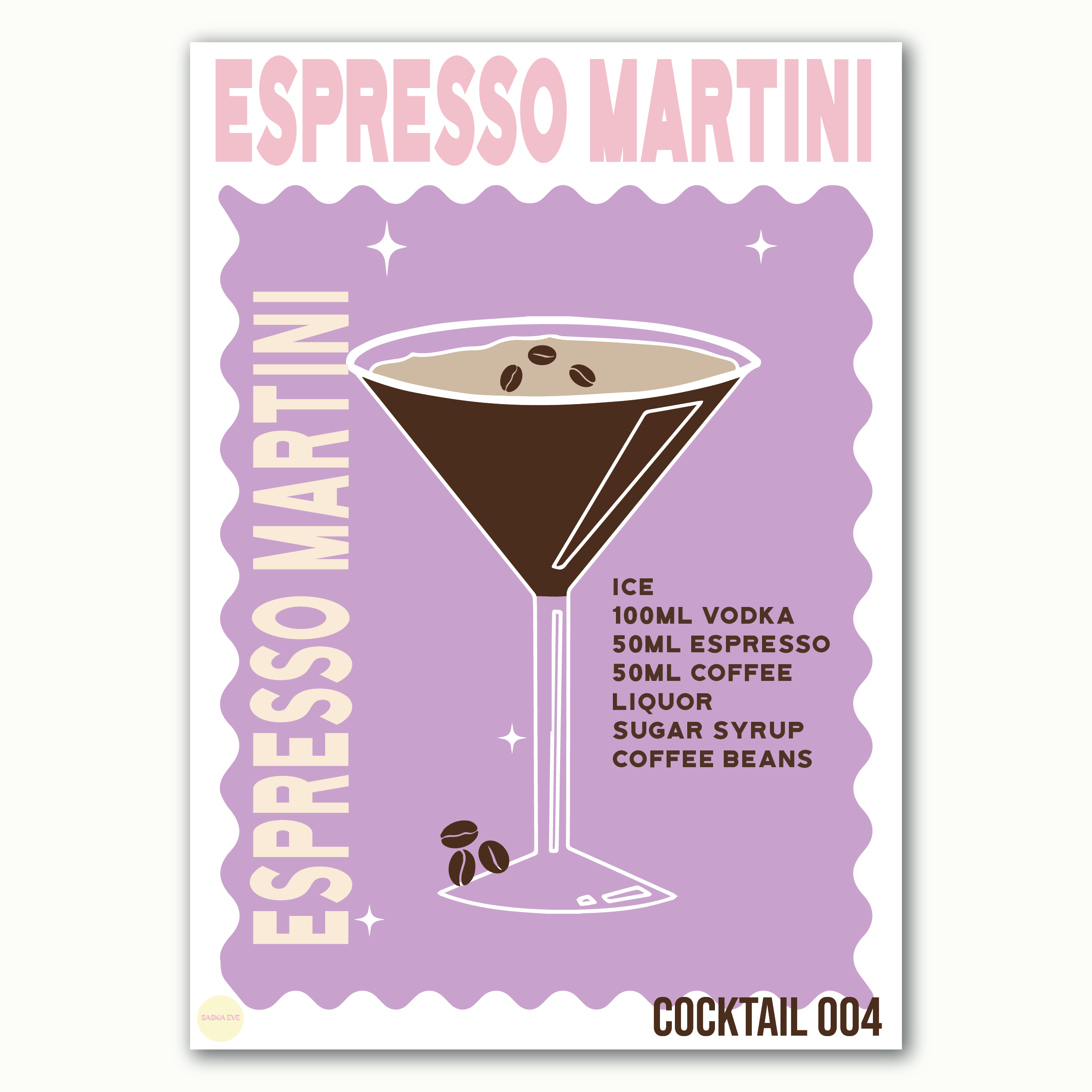 Espresso Martini Cocktail Wall Art