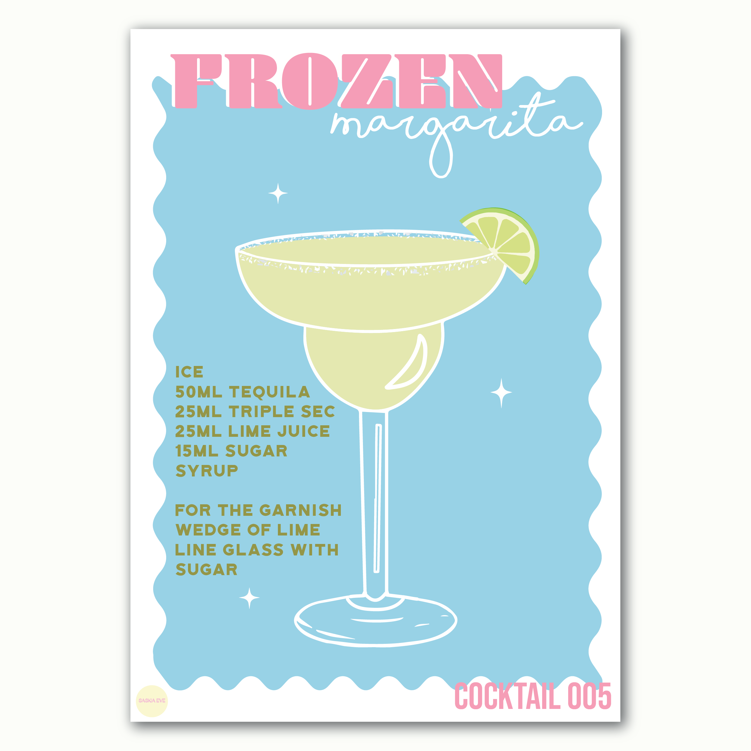 Frozen Margarita Cocktail Wall Art