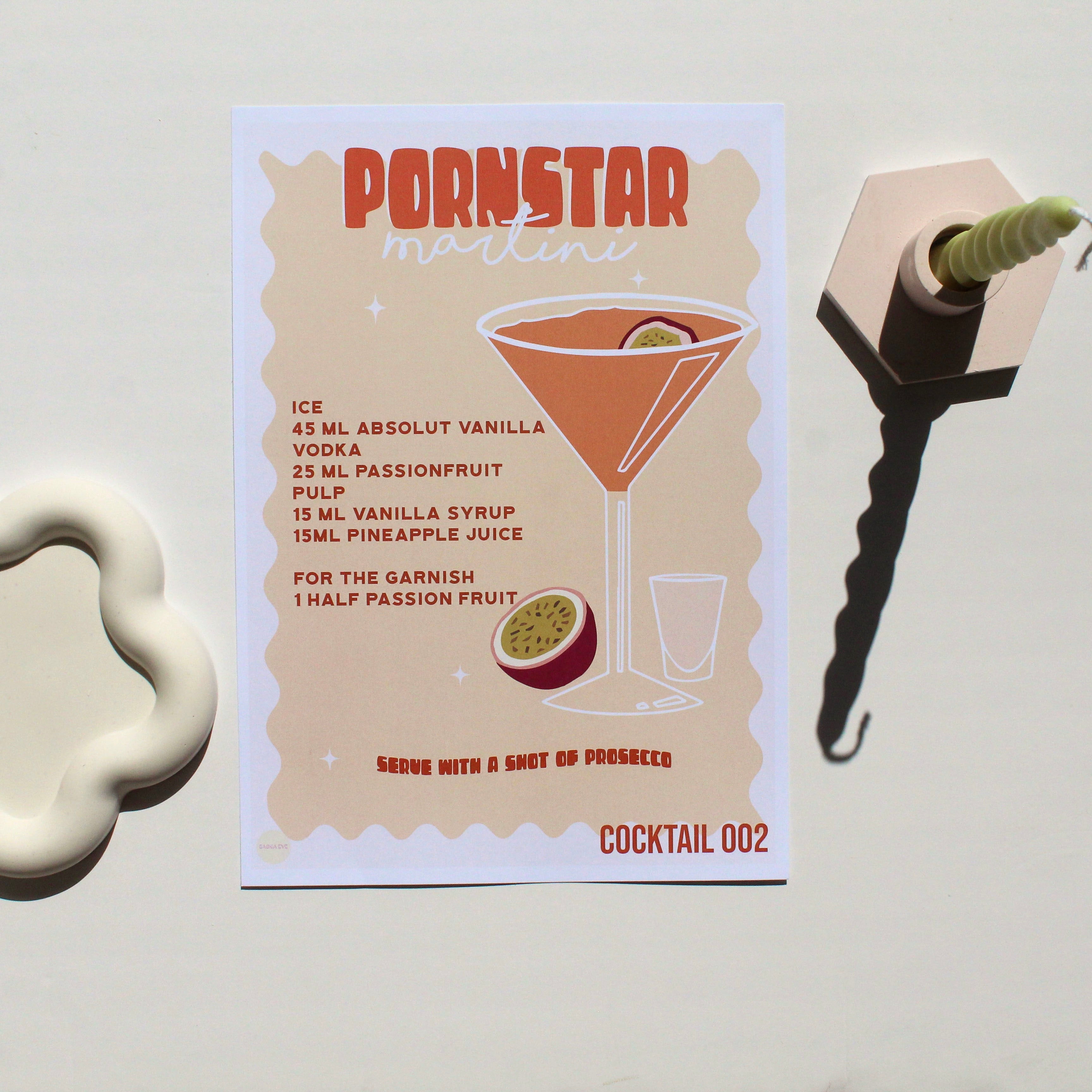 Pornstar Martini Cocktail Wall Art