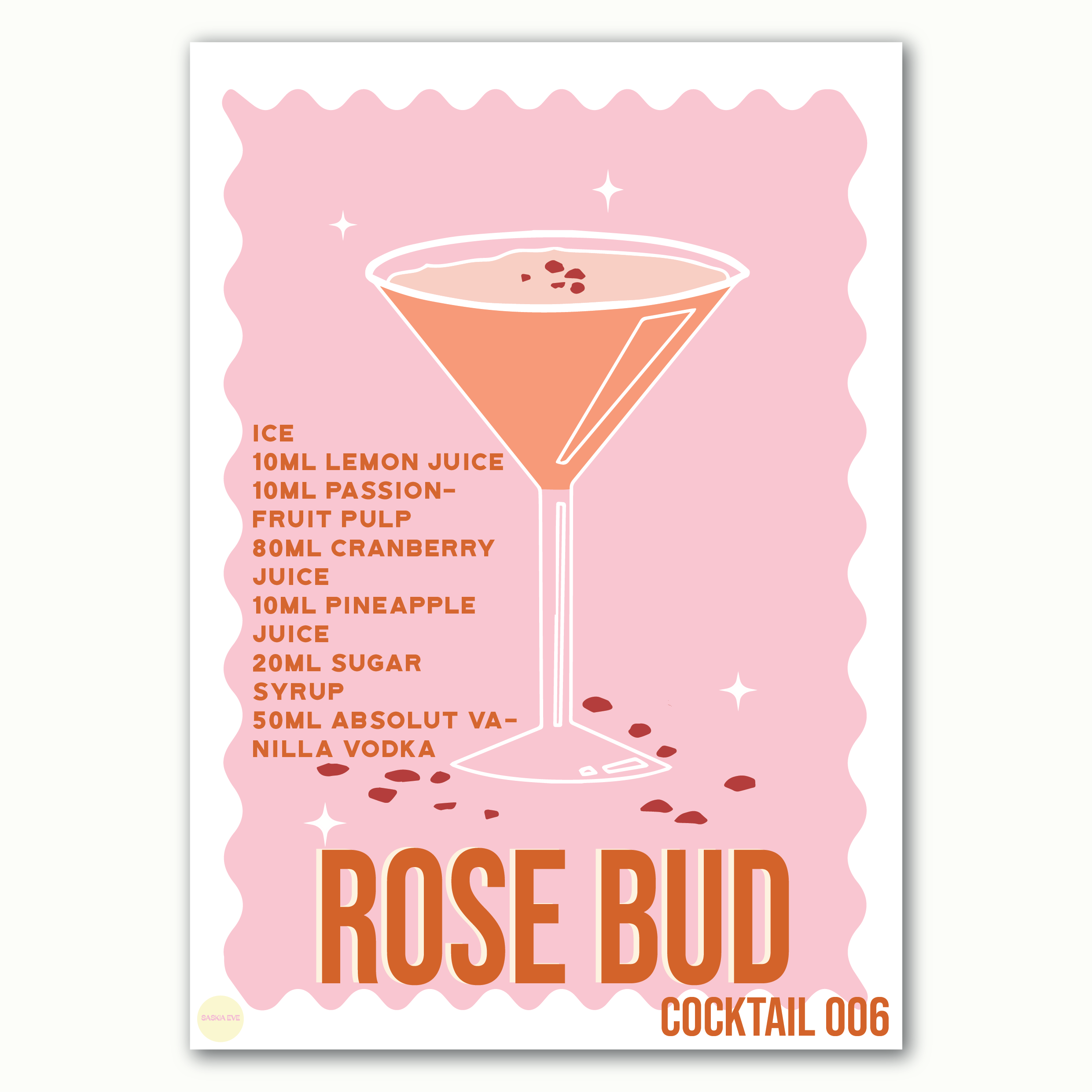 Rosebud Cocktail Wall Art