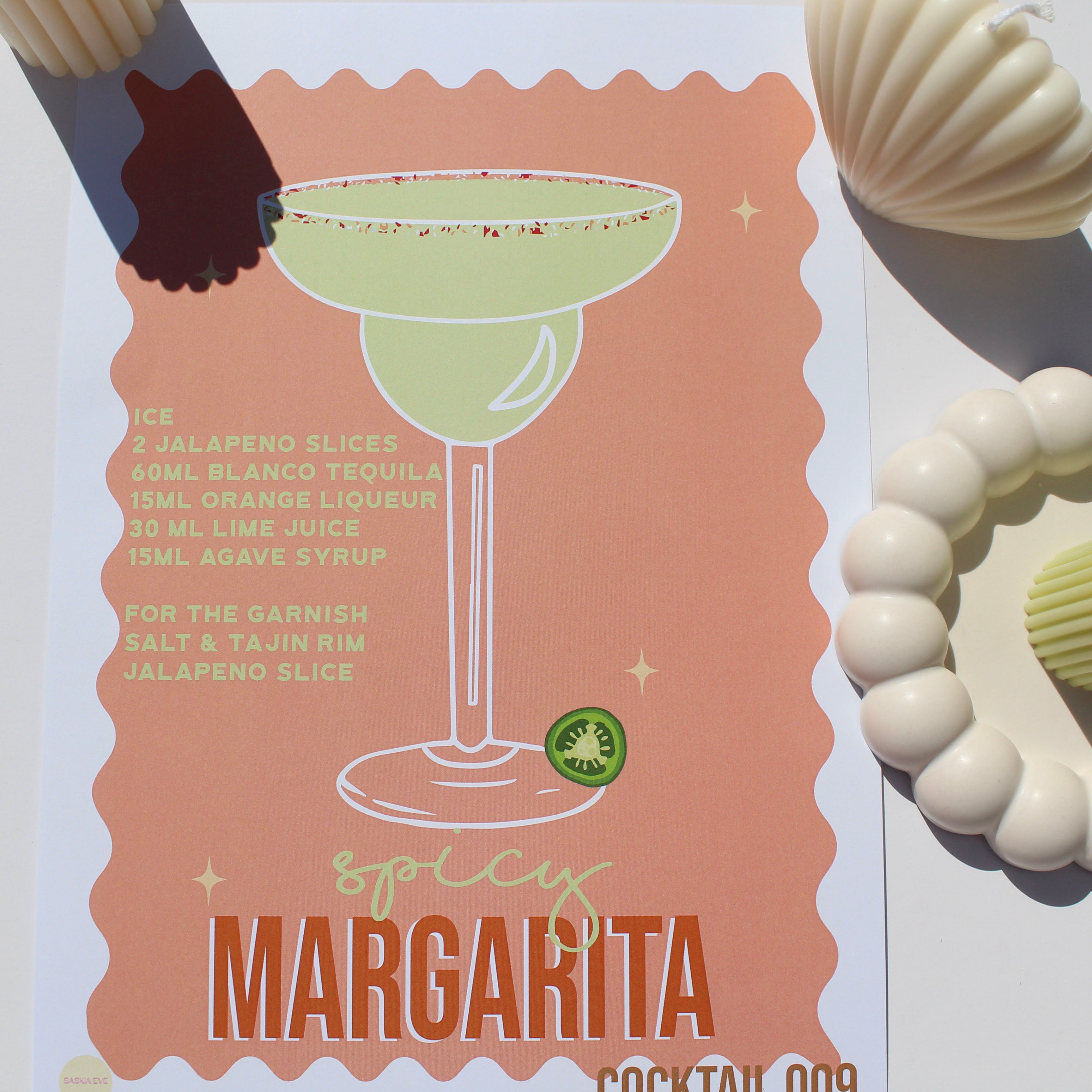 Spicy Margarita Cocktail Wall Art